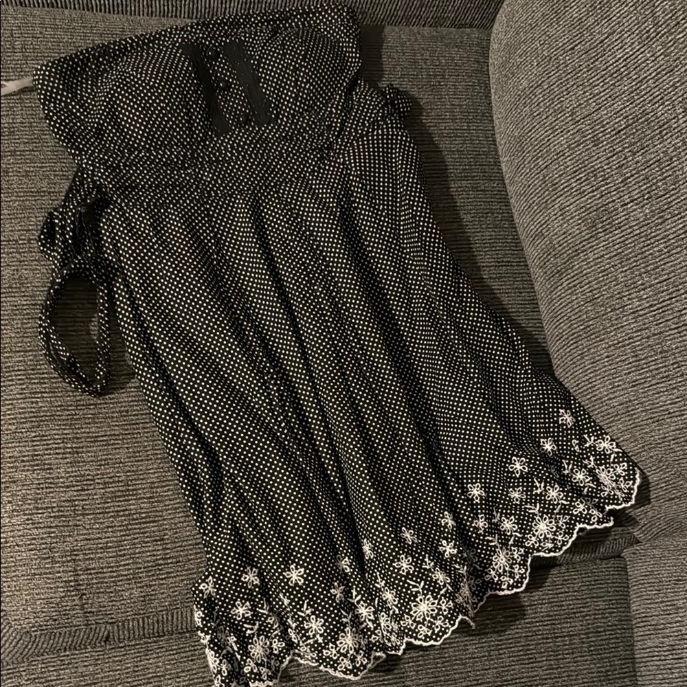 Speechless Black and White Strapless Sundress